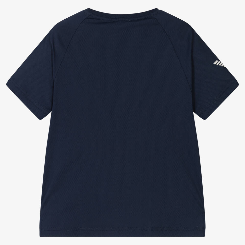 EA7 Emporio Armani-Boys Navy Blue Ventus7 Sports T-Shirt | Childrensalon Outlet