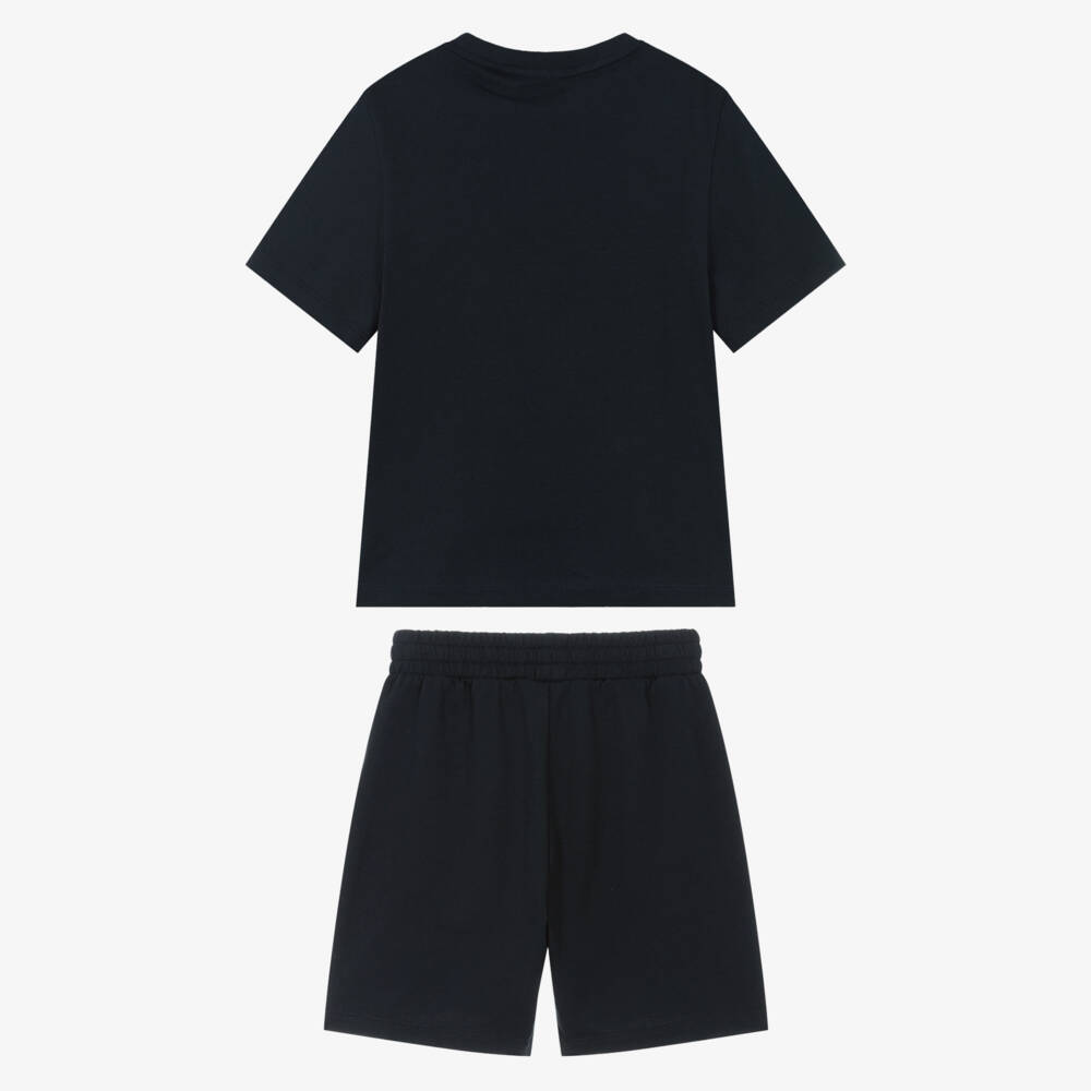 EA7 Emporio Armani-Boys Navy Cotton Leisure Ensemble | Childrensalon Outlet