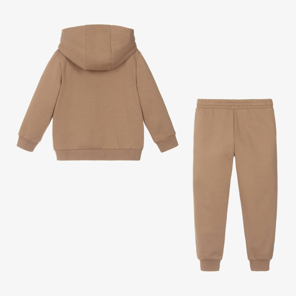 EA7 Emporio Armani-Boys Sand-Hued Cotton Ensemble | Childrensalon Outlet