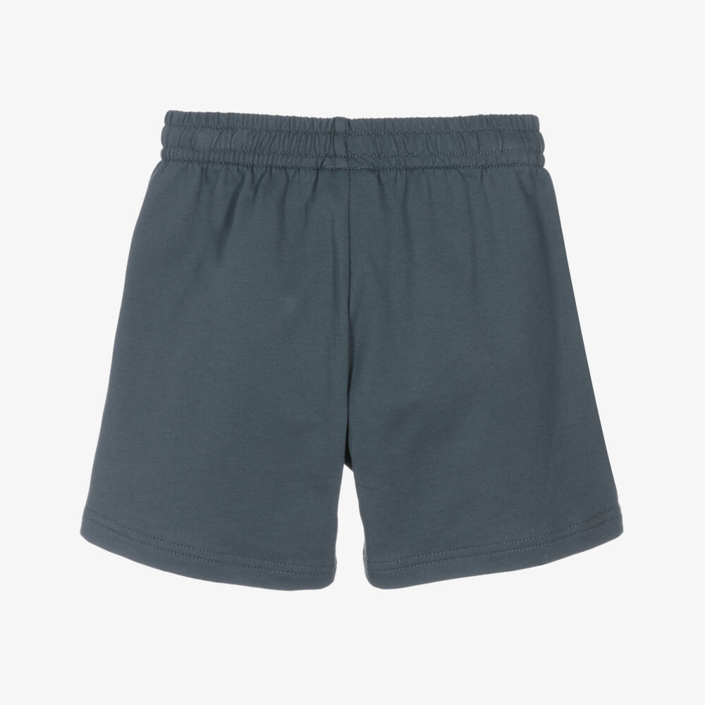 EA7 Emporio Armani-Boys Slate Cotton Jersey Shorts | Childrensalon Outlet