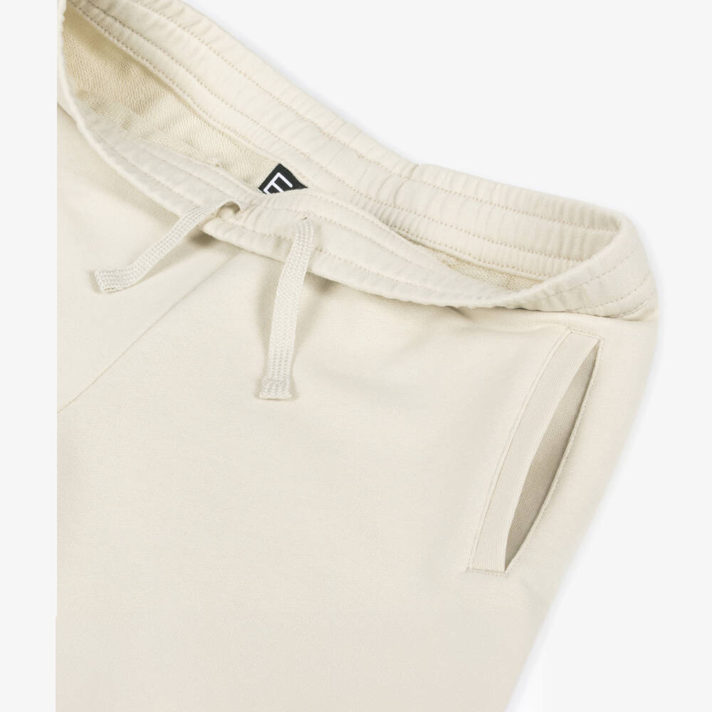 EA7 Emporio Armani-Мягкие бежевые шорты из джерси для мальчиков | Childrensalon Outlet