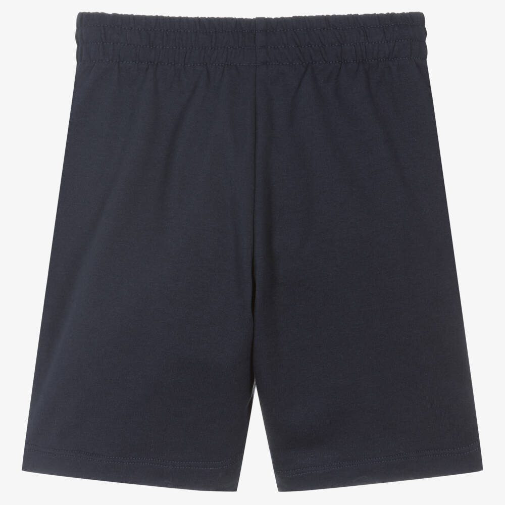 EA7 Emporio Armani-Boys Soft Blue Cotton Shorts | Childrensalon Outlet