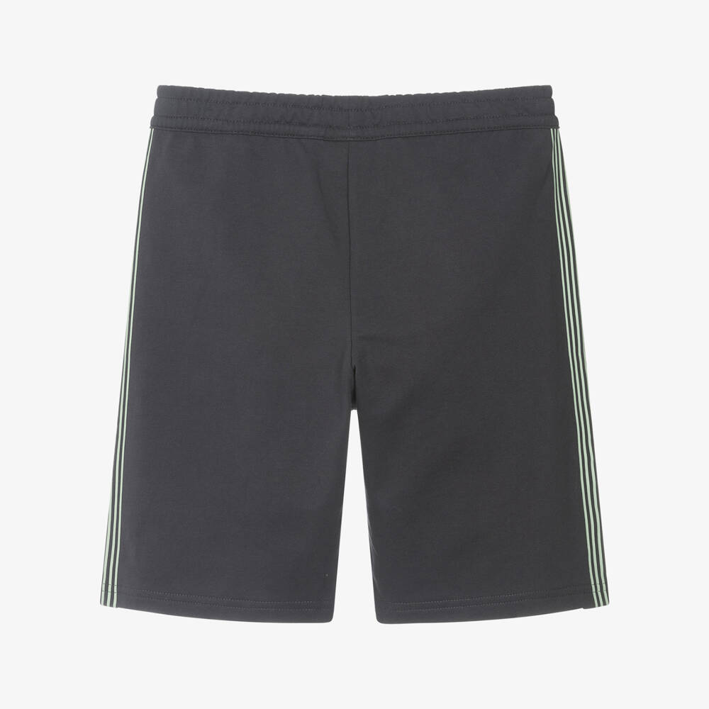 EA7 Emporio Armani-Boys Sporty Grey Knit Shorts | Childrensalon Outlet