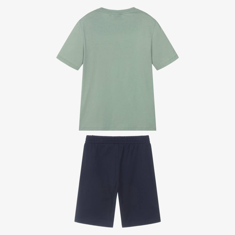 EA7 Emporio Armani-Boys Vibrant Cotton Shorts Ensemble | Childrensalon Outlet