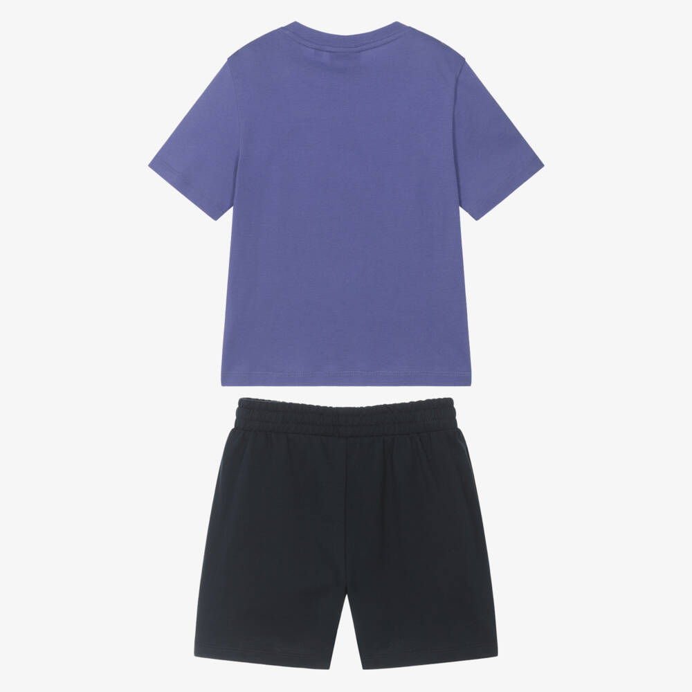 EA7 Emporio Armani-Boys Vibrant Cotton Shorts Ensemble | Childrensalon Outlet