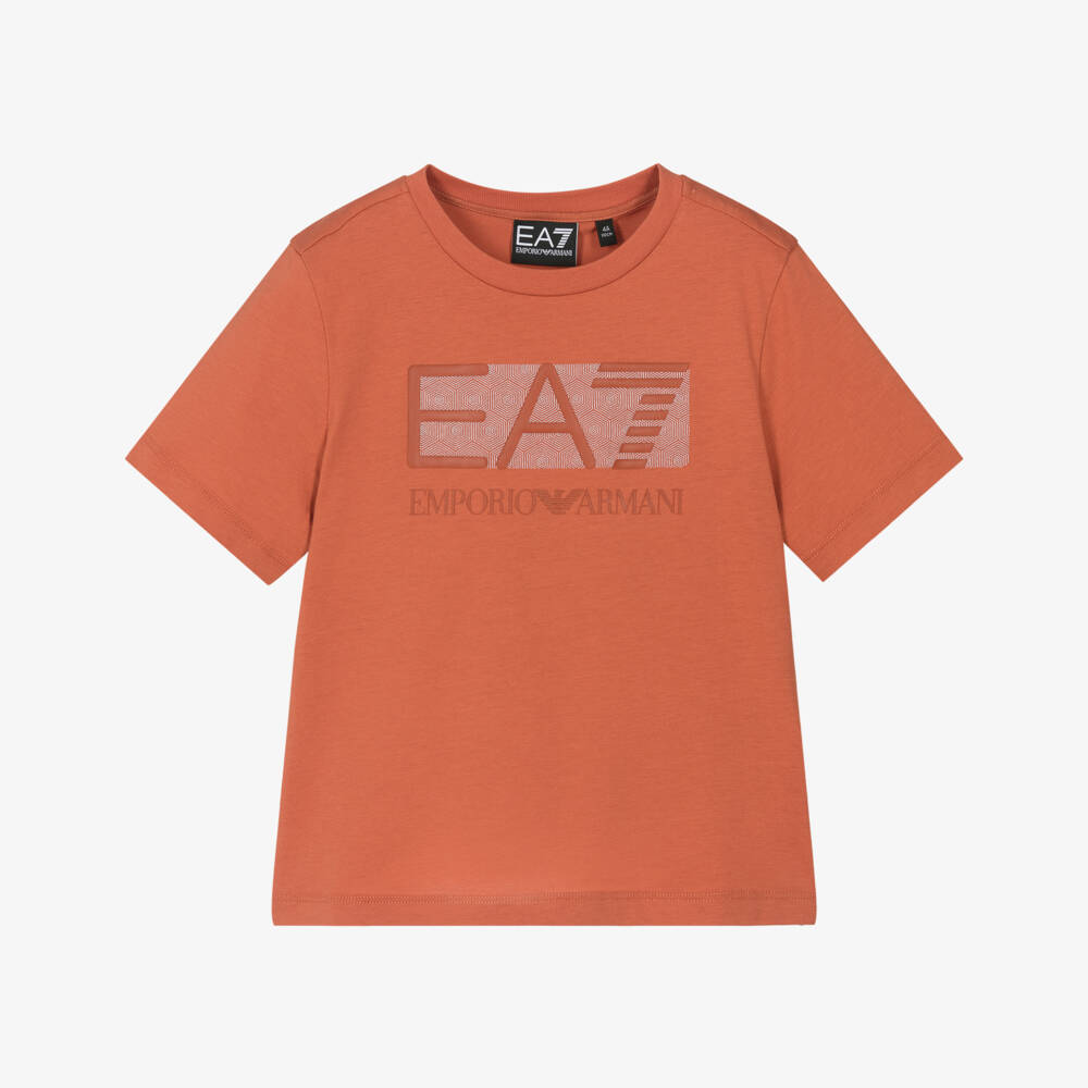 EA7 Emporio Armani-Boys Vibrant Cotton Tee | Childrensalon Outlet
