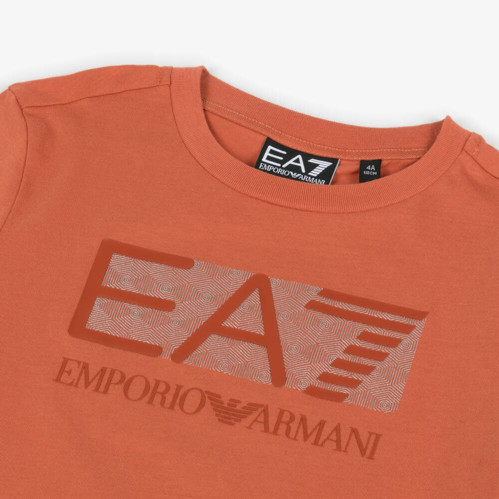 EA7 Emporio Armani-Boys Vibrant Cotton Tee | Childrensalon Outlet