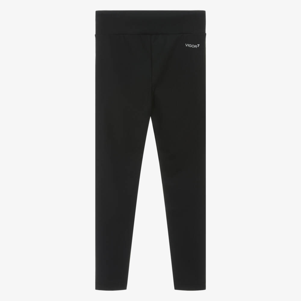 EA7 Emporio Armani-Girls Black Vigor7 Active Leggings | Childrensalon Outlet