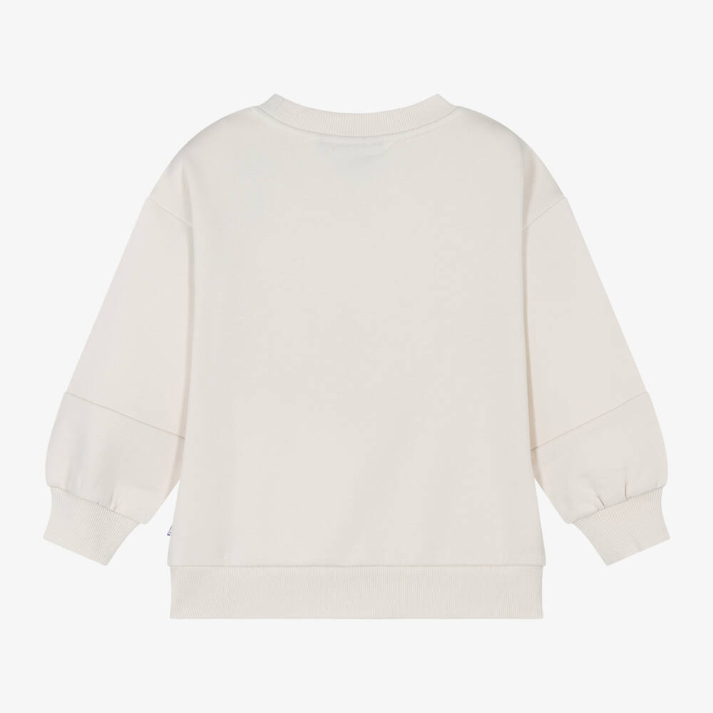 EA7 Emporio Armani-Girls Cozy Beige Logo Pullover | Childrensalon Outlet