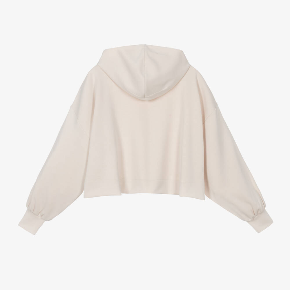 EA7 إمبوريو أرماني-هودي مودال جيرسي لون بيج للبنات | Childrensalon Outlet