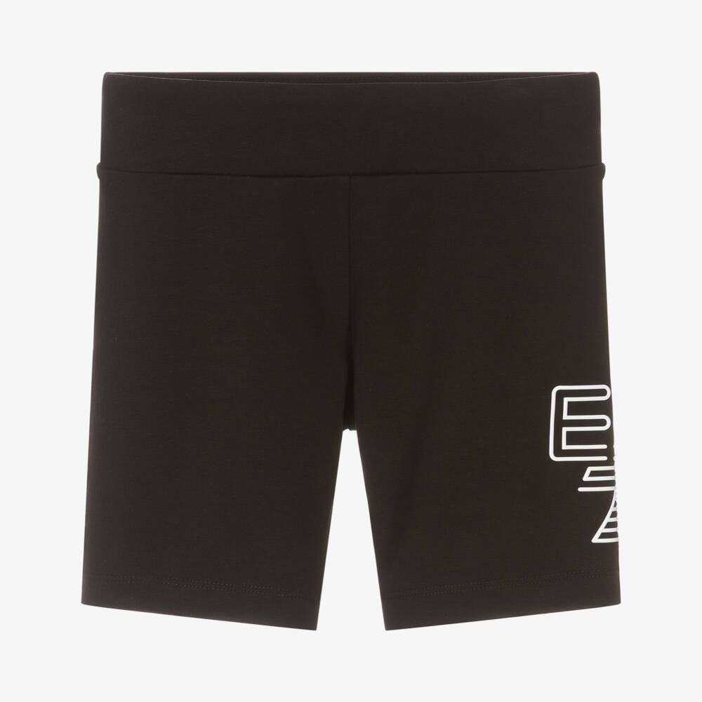 EA7 Emporio Armani-Girls Jet Cotton Biker Shorts | Childrensalon Outlet