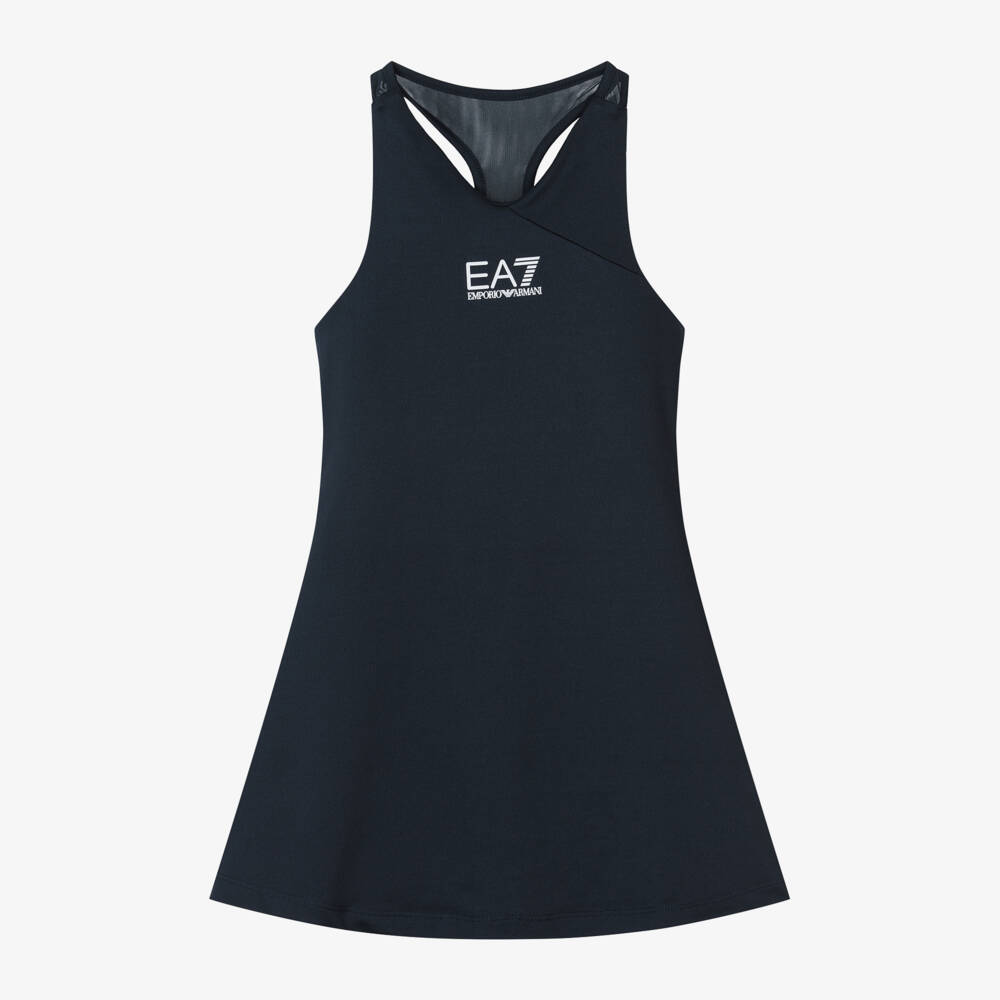 EA7 Emporio Armani-Girls Navy Blue Ventus7 Sports Dress Set | Childrensalon Outlet