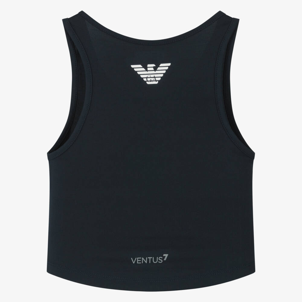 EA7 Emporio Armani-Футболка VENTUS7 синий для девочек | Childrensalon Outlet