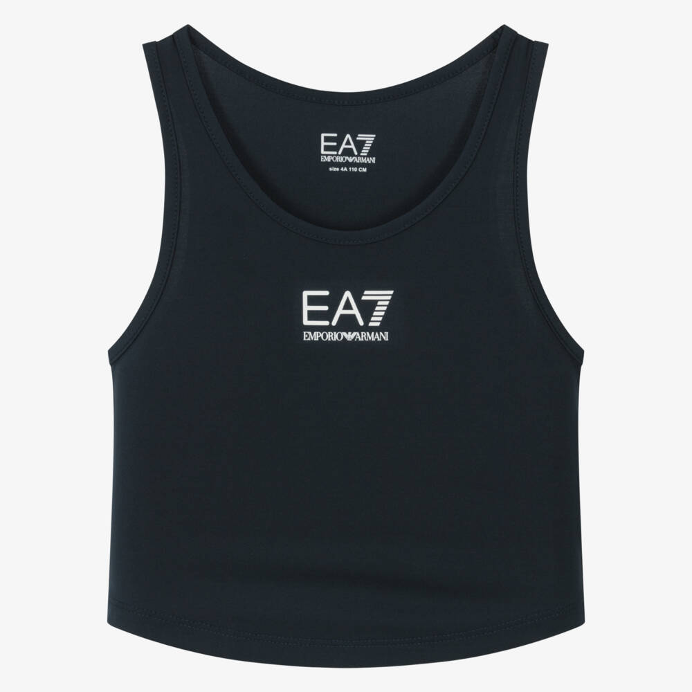 EA7 Emporio Armani-Girls Navy VENTUS7 Performance Tee | Childrensalon Outlet