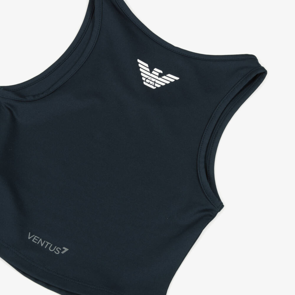 EA7 Emporio Armani-Футболка VENTUS7 синий для девочек | Childrensalon Outlet