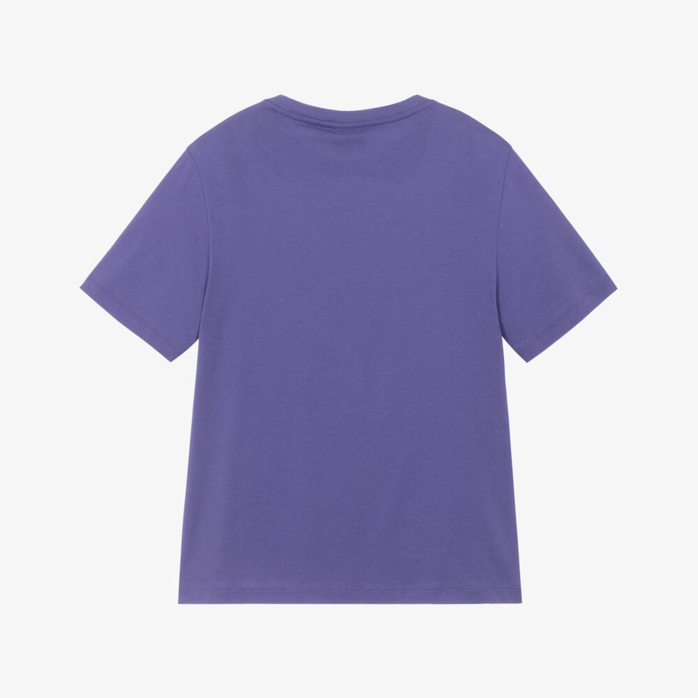 EA7 Emporio Armani-Purple Boys Cotton Tee Delight | Childrensalon Outlet