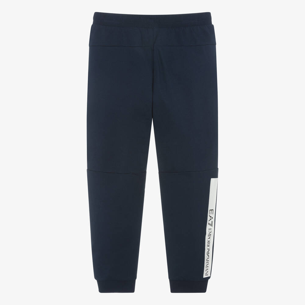 EA7 Emporio Armani Teen Boys Blue Cotton Joggers