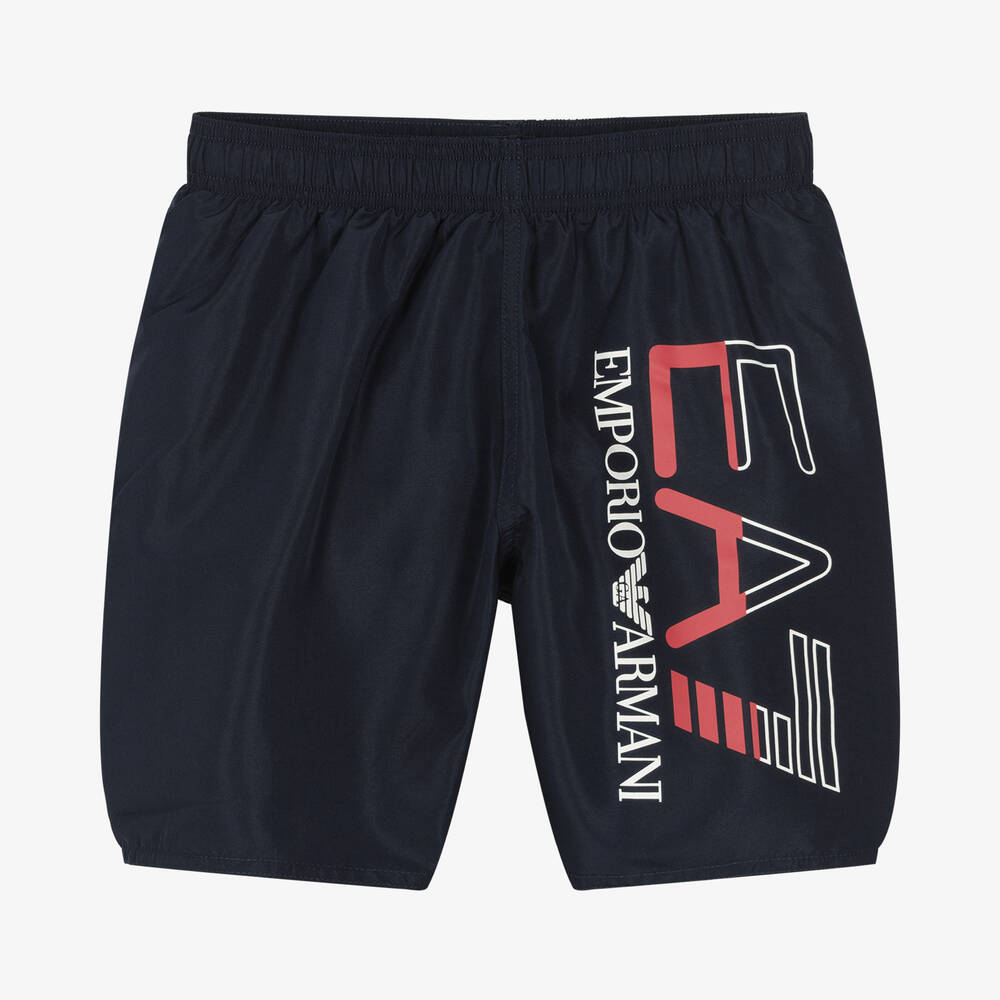 EA7 Emporio Armani - Blaue Teen Badeshorts für Jungen | Childrensalon