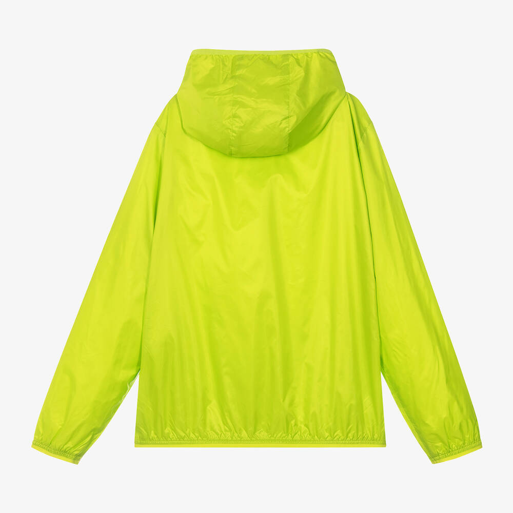 EA7 Emporio Armani Teen Boys Lime Green Windbreaker Jacket