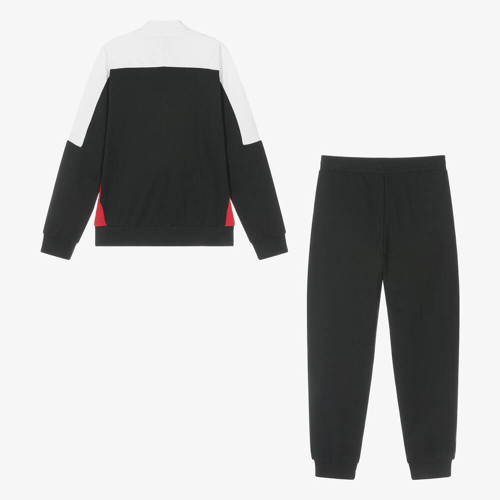 EA7 Emporio Armani-Teen Boys Navy Blue & Red Cotton Tracksuit | Childrensalon Outlet