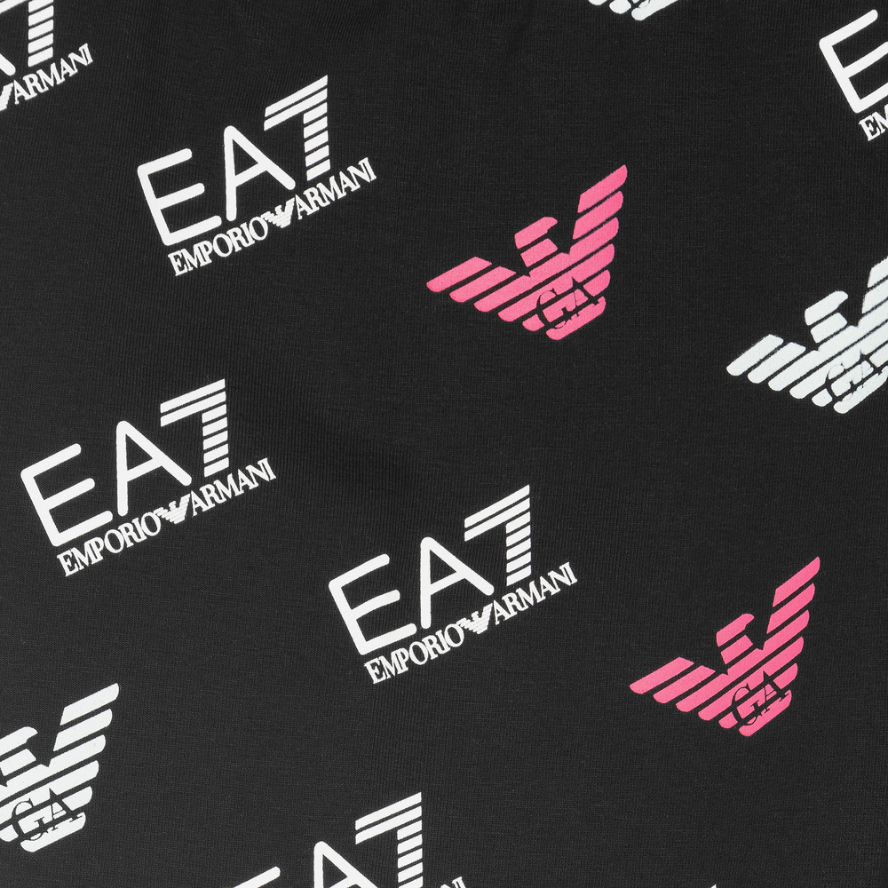 EA7 Emporio Armani - Teen Girls Black Logo Leggings