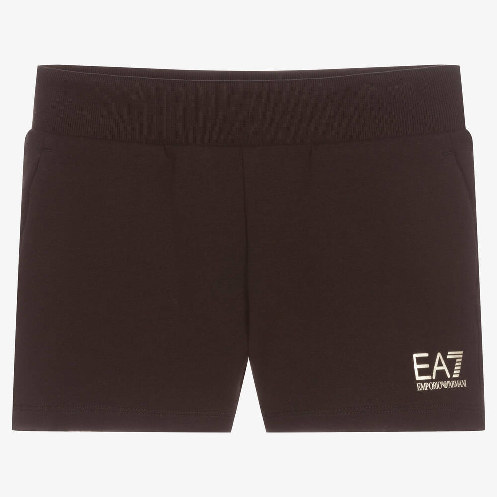 EA7 Emporio Armani - Черные шорты для девочек-подростков | Childrensalon