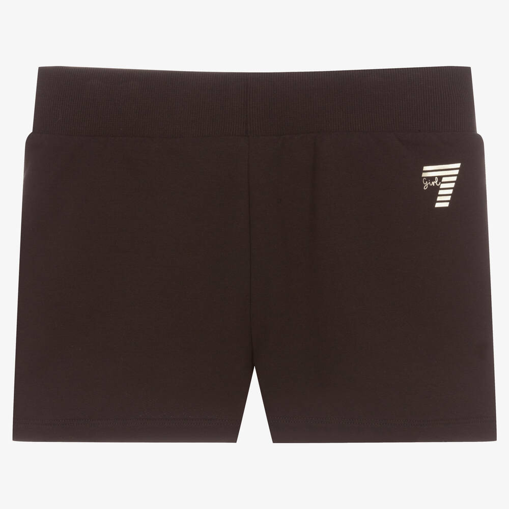 EA7 Emporio Armani-Черные шорты для девочек-подростков | Childrensalon Outlet