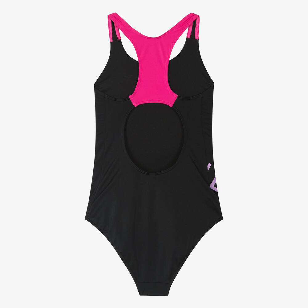 EA7 Emporio Armani-Teen Girls Black Swimsuit | Childrensalon Outlet