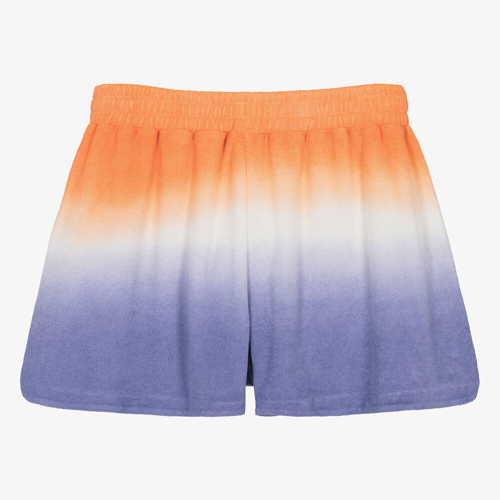 EA7 Emporio Armani-Teen Girls Purple & Orange Ombré Shorts | Childrensalon Outlet