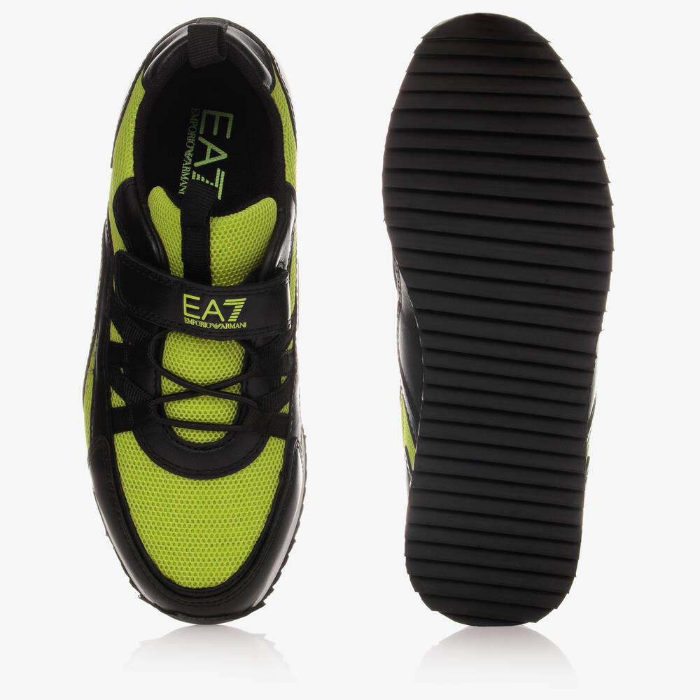 EA7 Emporio Armani Teen Green Logo Trainers