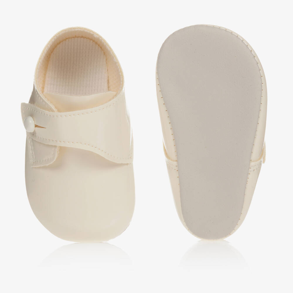 Early Days Baypods-Baby Boys Ivory Patent Pre-Walker Shoes | Childrensalon Outlet