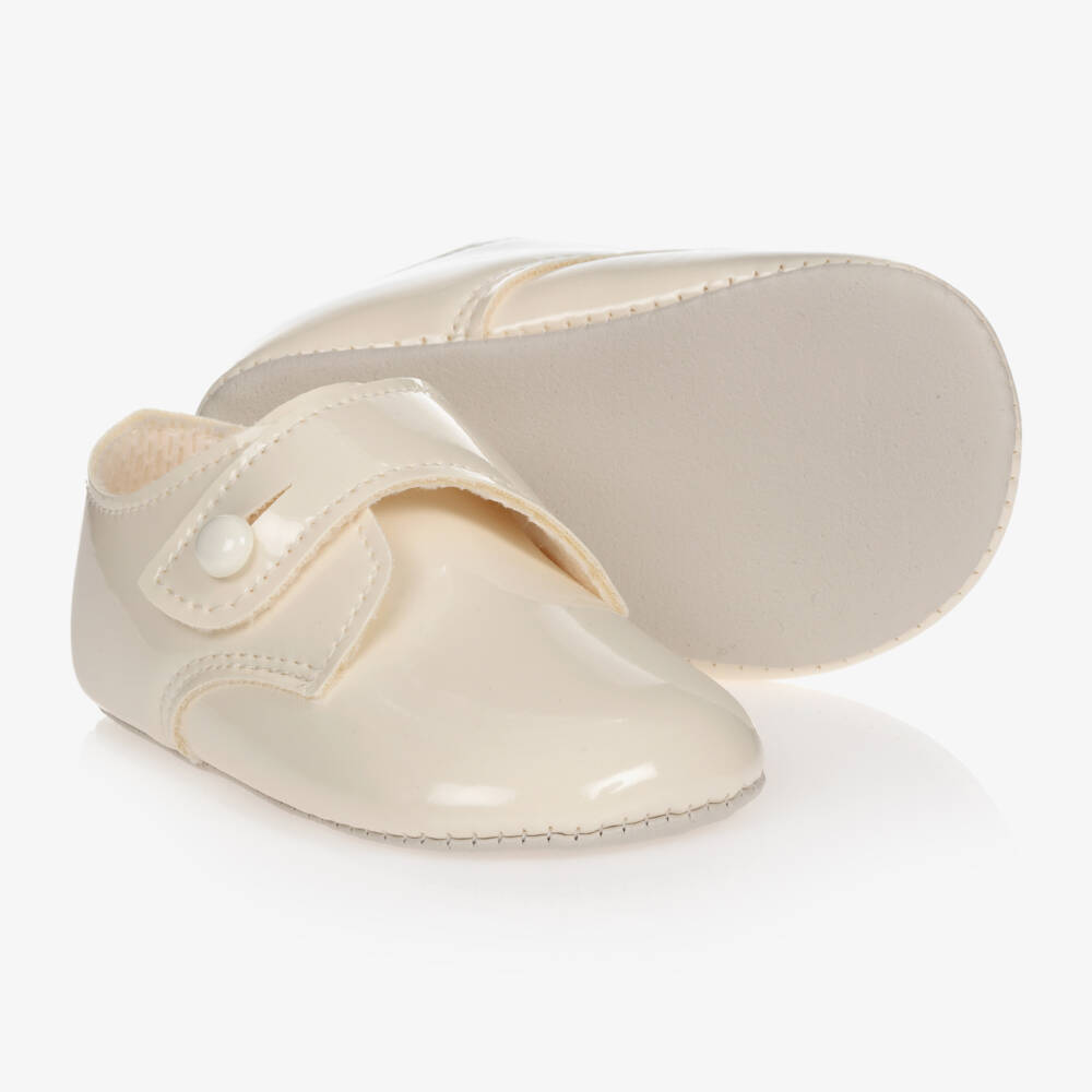Early Days Baypods-Baby Boys Ivory Patent Pre-Walker Shoes | Childrensalon Outlet