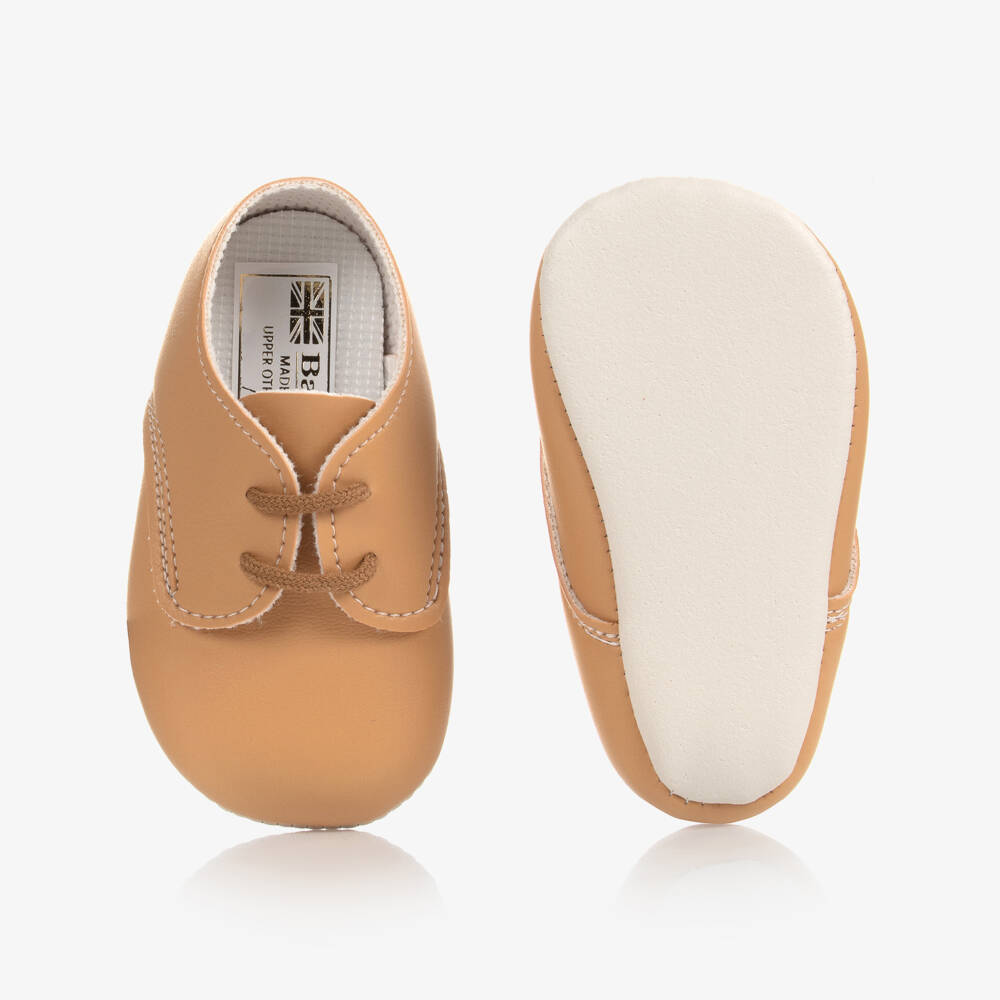 Early Days-Baby Camel-Hued Lace-Up Footwear | Childrensalon Outlet