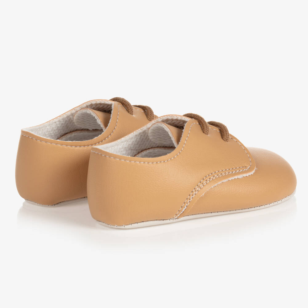 Early Days-Baby Camel-Hued Lace-Up Footwear | Childrensalon Outlet