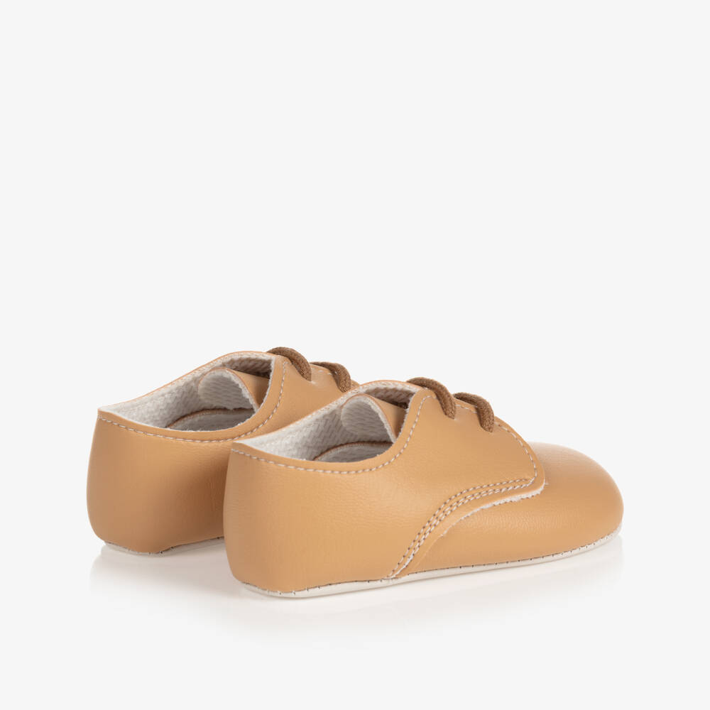 Early Days-Baby Camel-Hued Lace-Up Footwear | Childrensalon Outlet