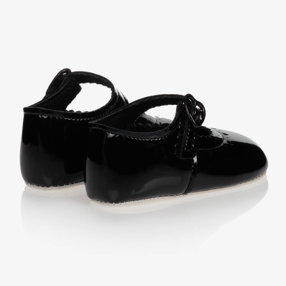 Early Days-Baby Girls Black Patent Pre-Walker Shoes | Childrensalon Outlet