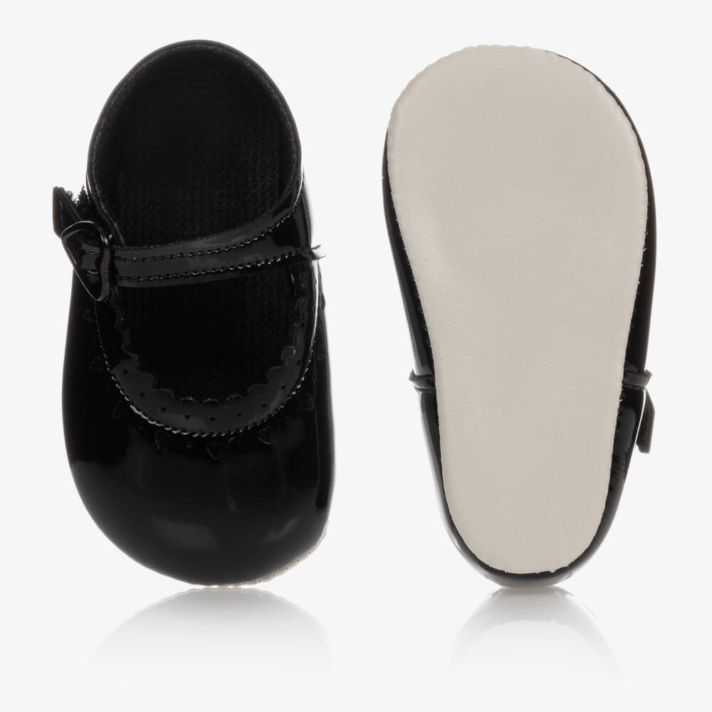 Early Days-Baby Girls Black Patent Pre-Walker Shoes | Childrensalon Outlet