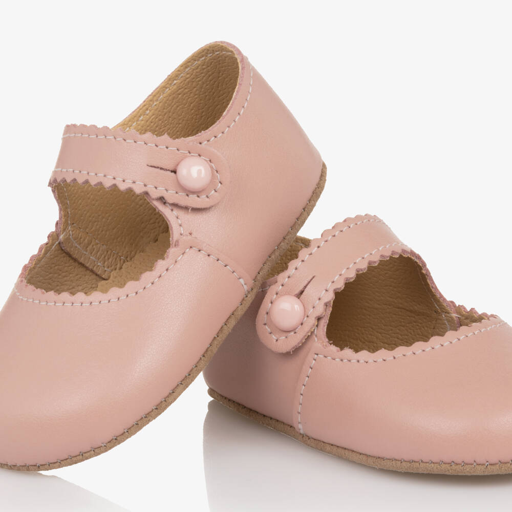 Early Days-Baby Girls Pink Leather Pre-Walker Shoes | Childrensalon Outlet