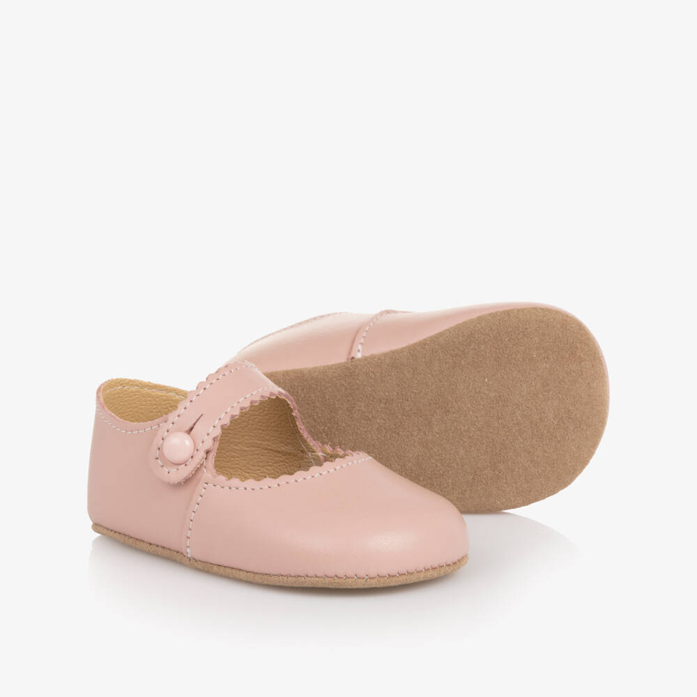 Early Days-Baby Girls Pink Leather Pre-Walker Shoes | Childrensalon Outlet