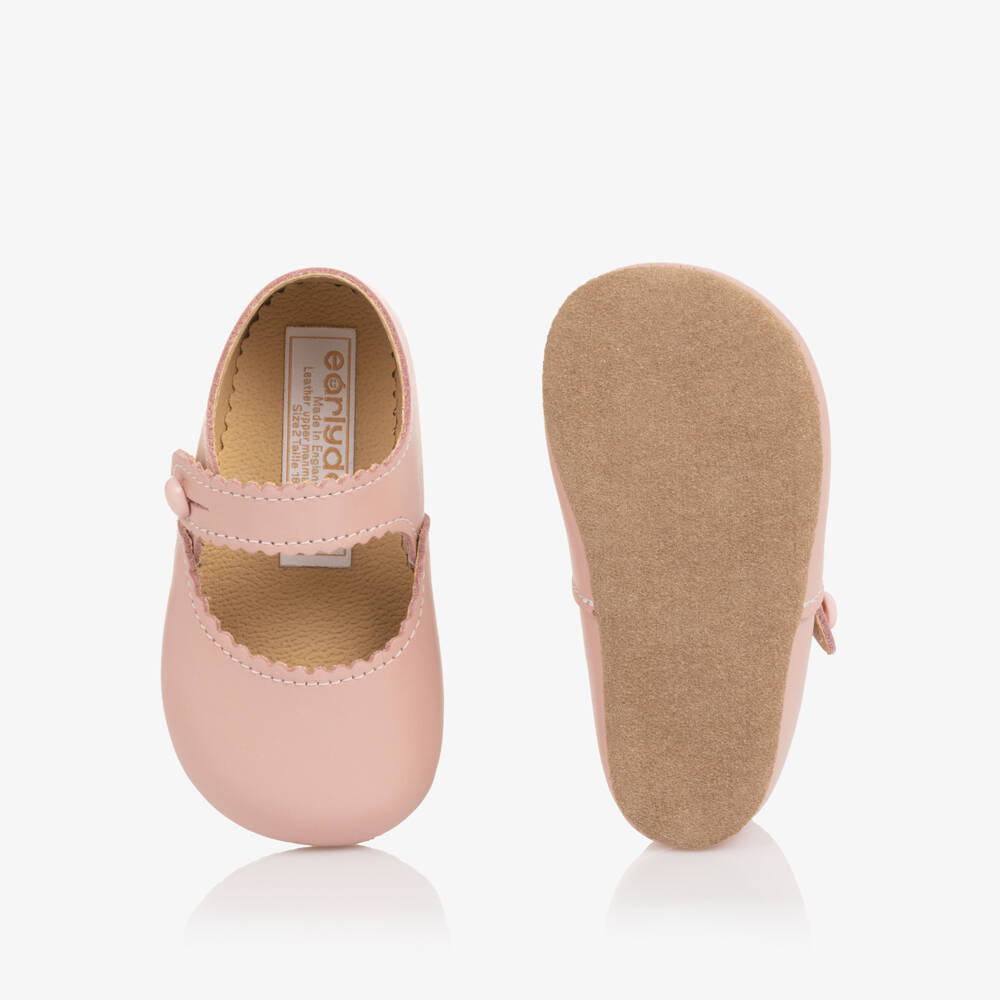 Early Days-Baby Girls Pink Leather Pre-Walker Shoes | Childrensalon Outlet