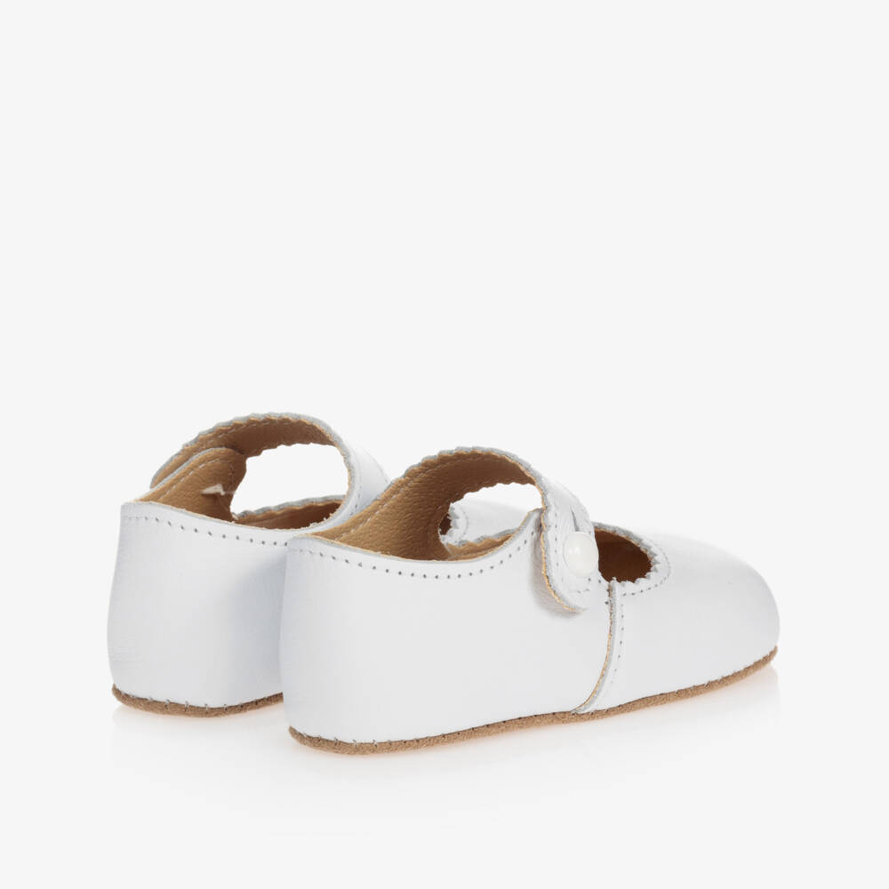 Early Days-Baby Girls White Leather Mary-Jane Shoes | Childrensalon Outlet