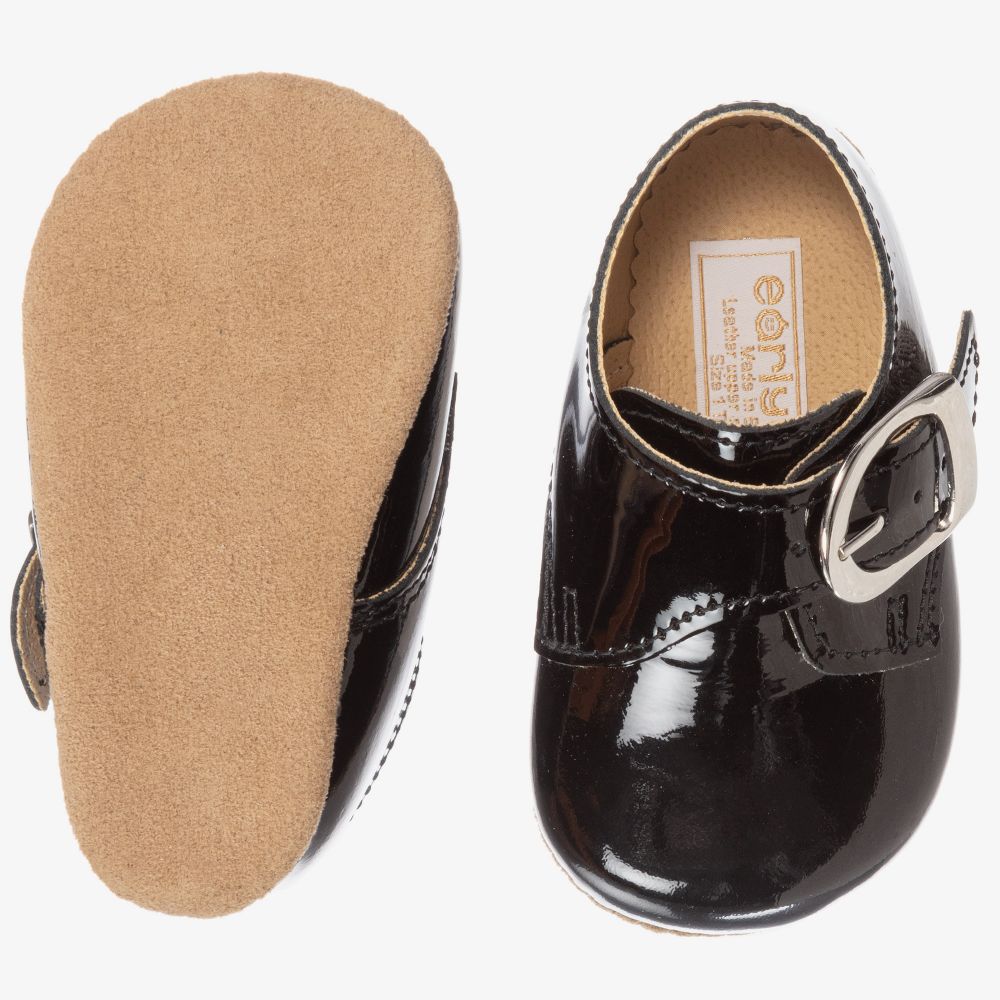 Early Days-Black Patent Pre-Walker Shoes | Childrensalon Outlet
