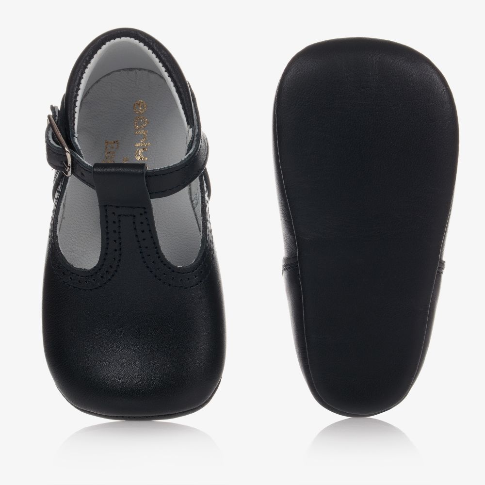 Early Days-حذاء جلد ليّن لون كحلي لمرحلة ما قبل المشي | Childrensalon Outlet