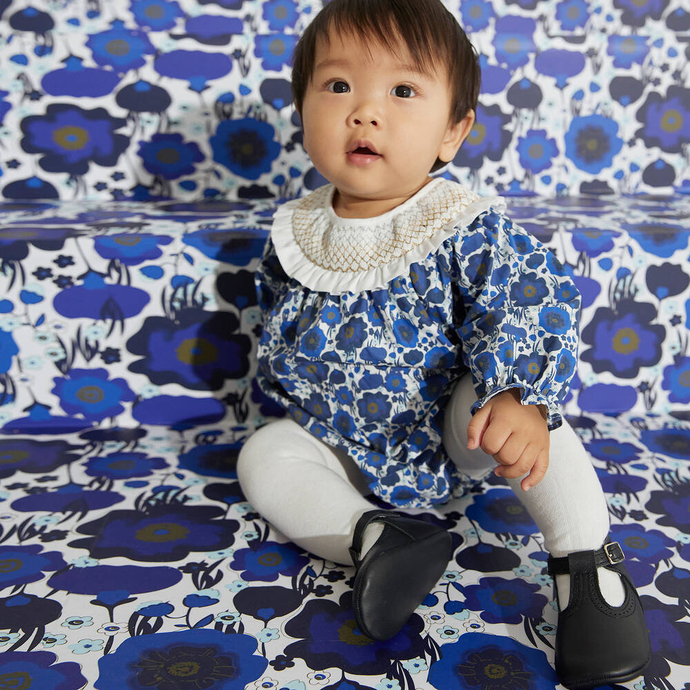 Early Days-حذاء جلد ليّن لون كحلي لمرحلة ما قبل المشي | Childrensalon Outlet