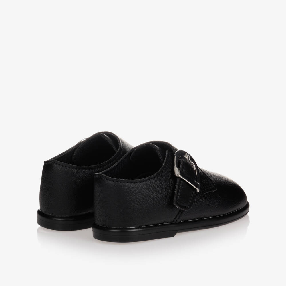 Early Days-Boys Black First-Walker Shoes | Childrensalon Outlet