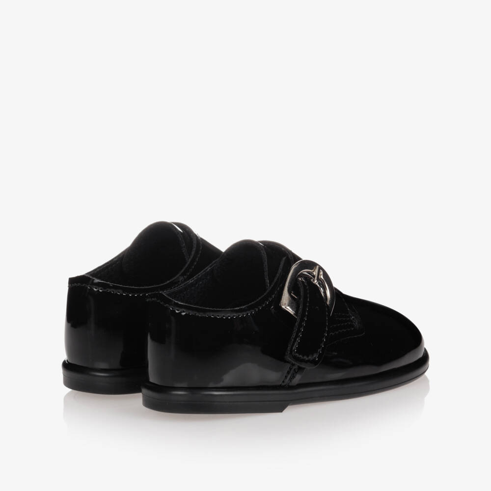 Early Days-Boys Black First-Walker Shoes | Childrensalon Outlet