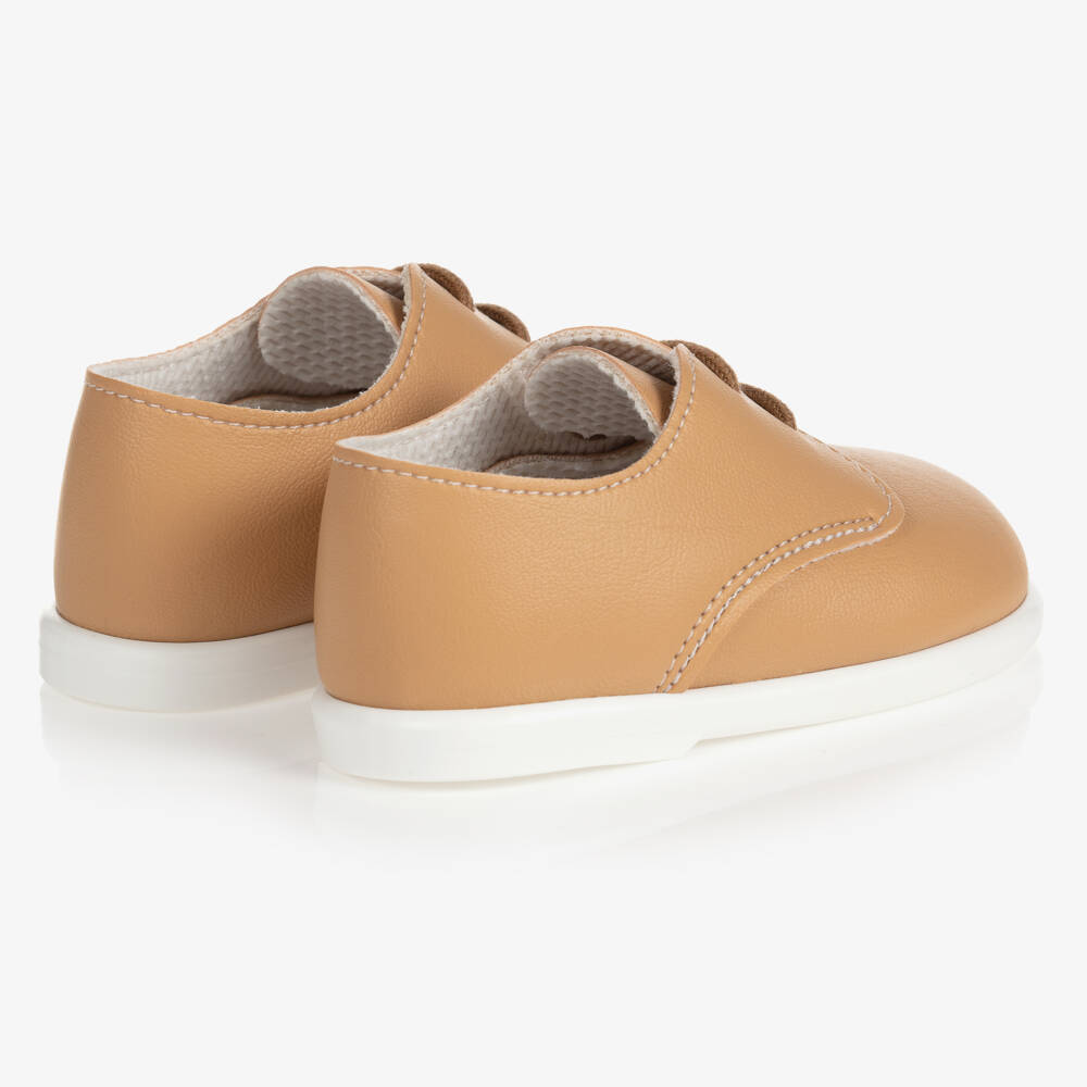 إيرلي دايز-أحذية أولى للأولاد بلون الجمل مع أربطة | Childrensalon Outlet