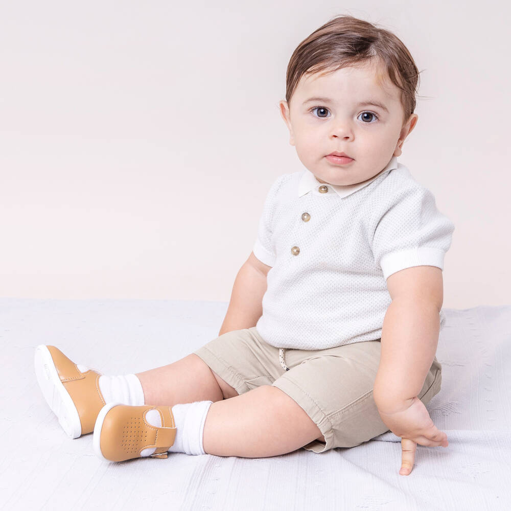 Early Days-Boys Camel T-Bar First Walkers | Childrensalon Outlet