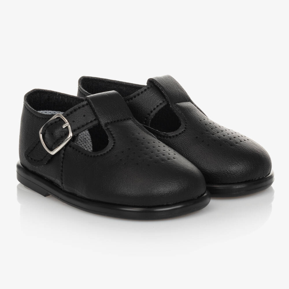 Early Days-Boys Classic Black T-Bar Shoes | Childrensalon Outlet
