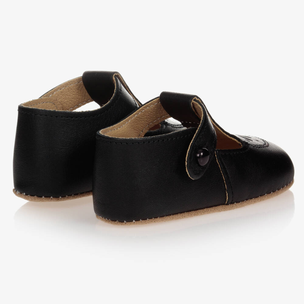 Early Days-Классические кожаные пинетки для мальчиков в цвете эбони | Childrensalon Outlet